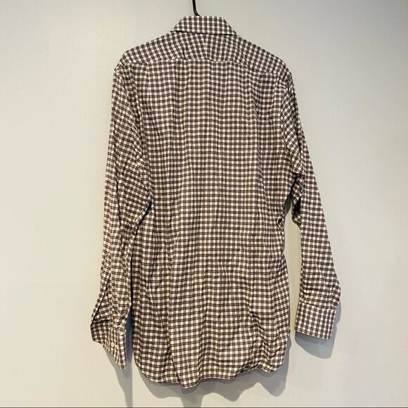 Peter Millar Button Front Plaid Shirt Size Large - Picture 2 of 5